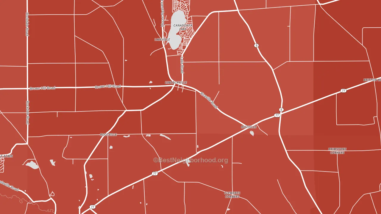 Lincolnville, PA block-group political-lean map