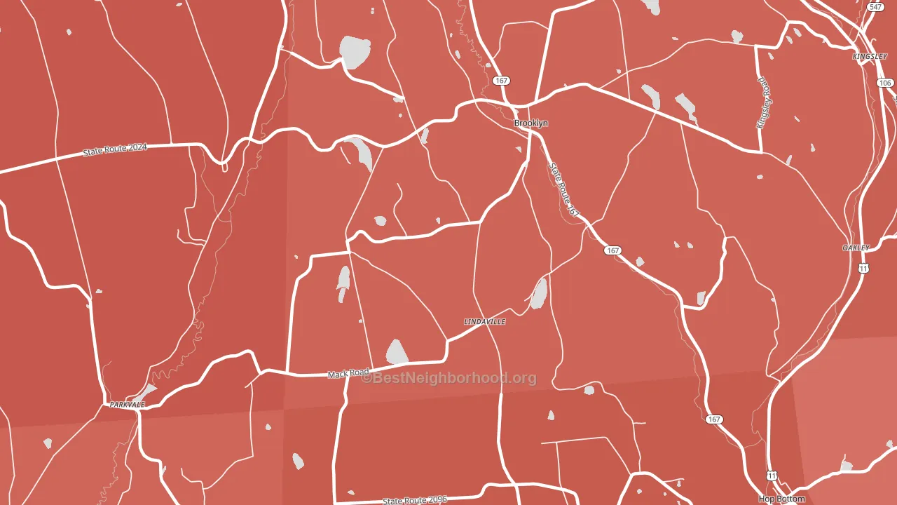 Lindaville, PA block-group political-lean map