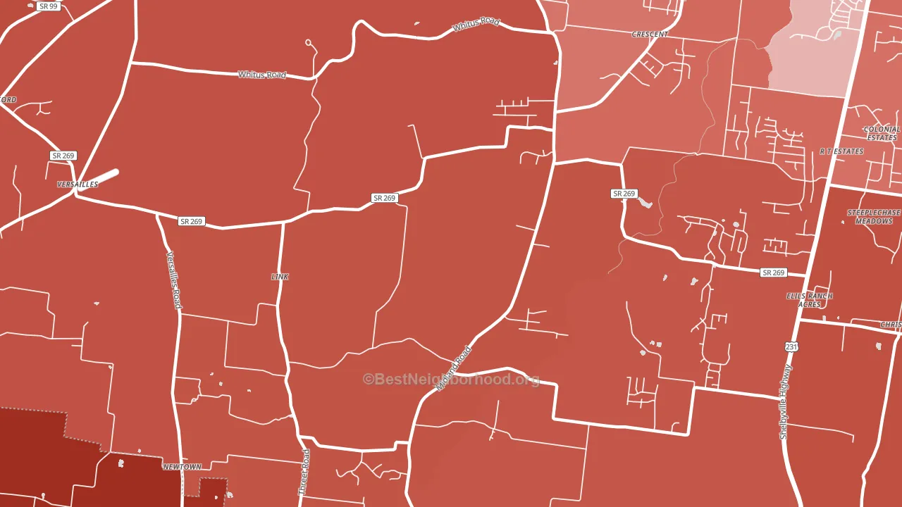 Link, TN block-group political-lean map