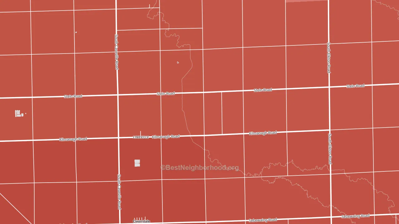 Linkville, MI block-group political-lean map