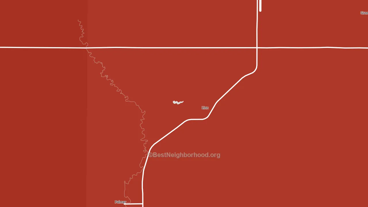 Linn, KS block-group political-lean map