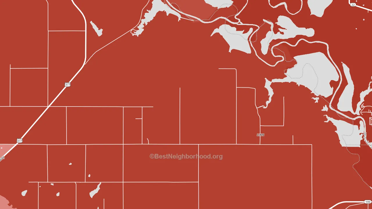 Linn, OK block-group political-lean map