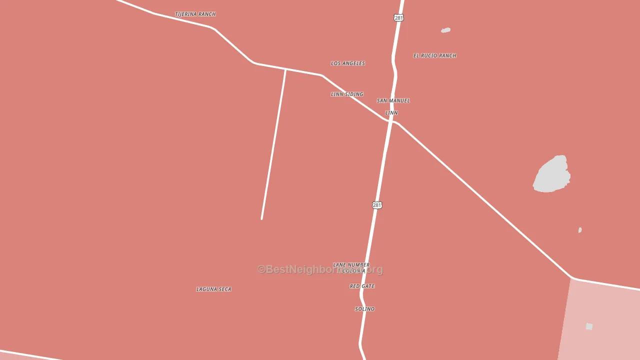 Linn, TX block-group political-lean map