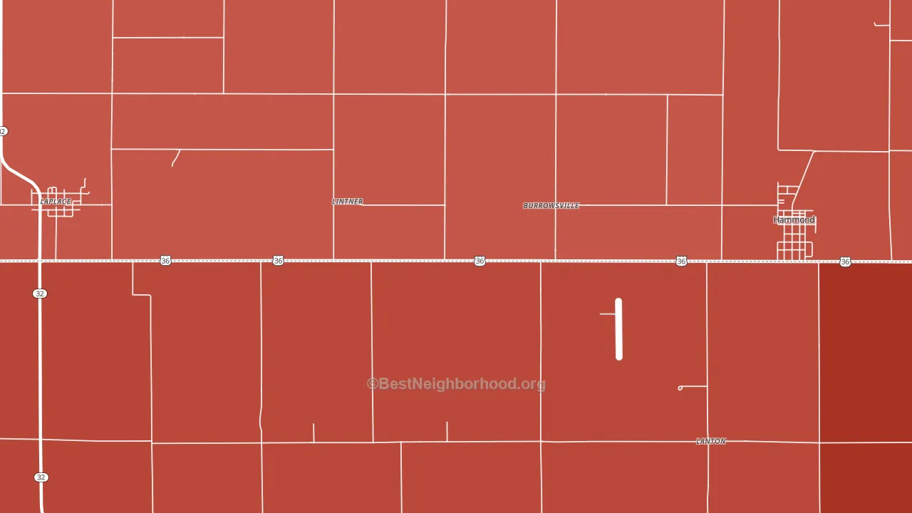 Lintner, IL block-group political-lean map