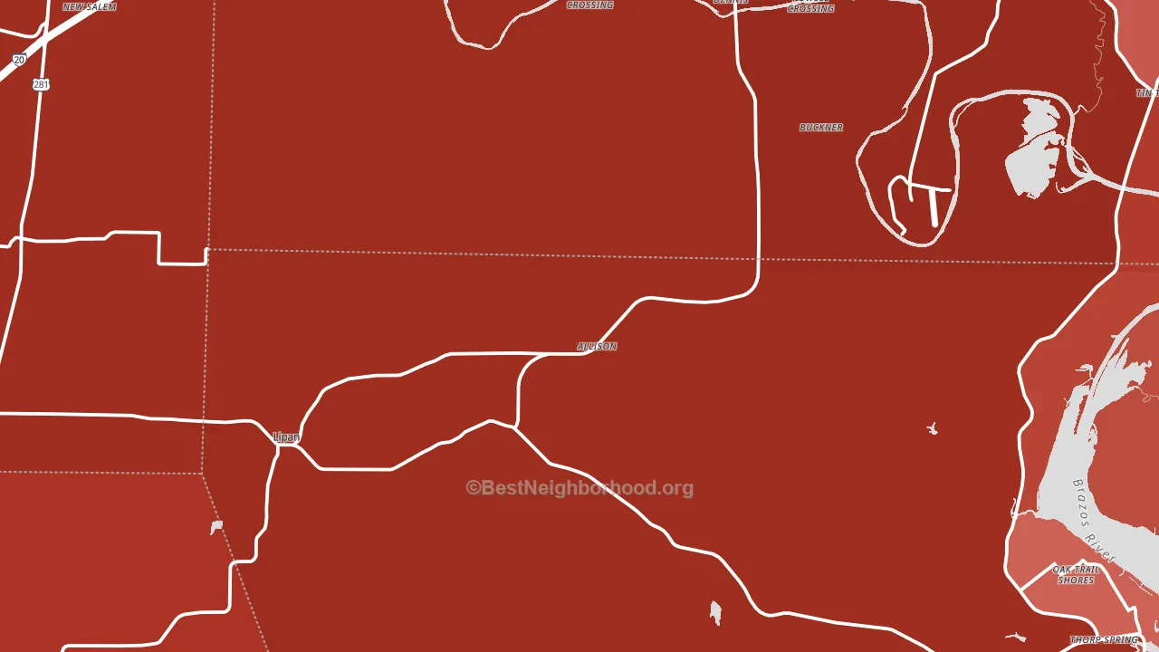 Lipan, TX block-group political-lean map