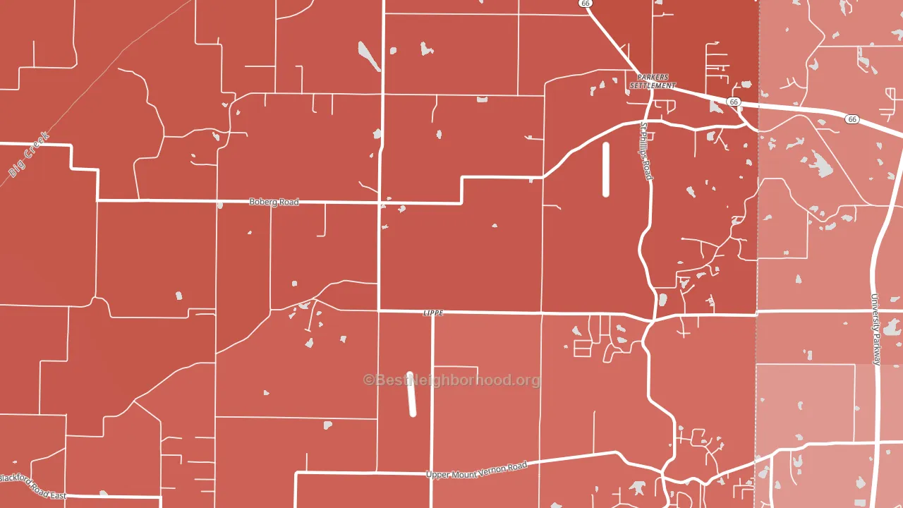 Lippe, IN block-group political-lean map