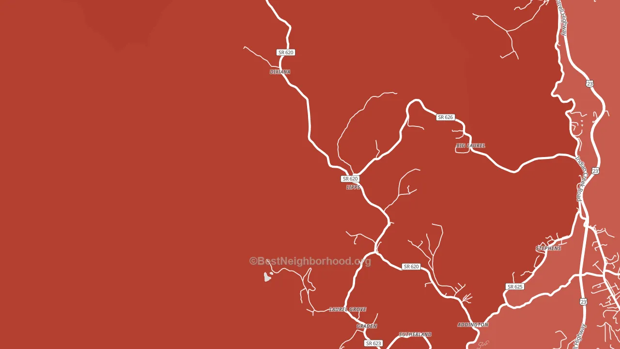 Lipps, VA block-group political-lean map