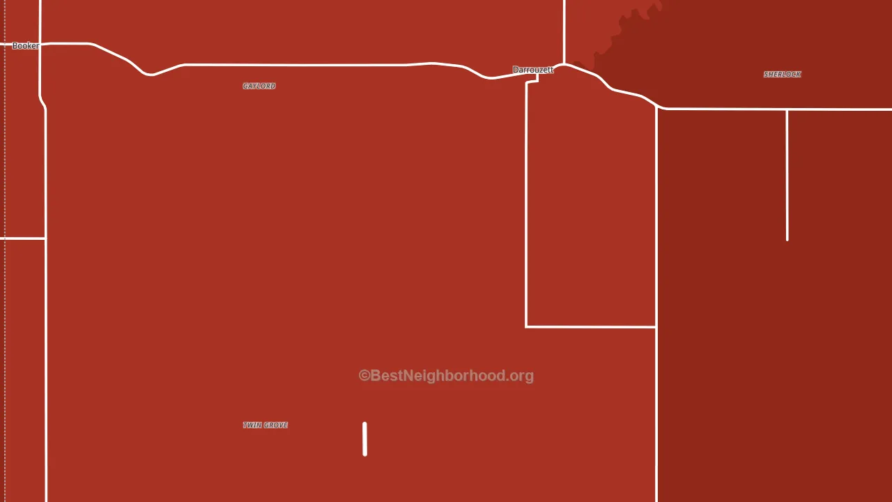 Lipscomb County, TX block-group political-lean map