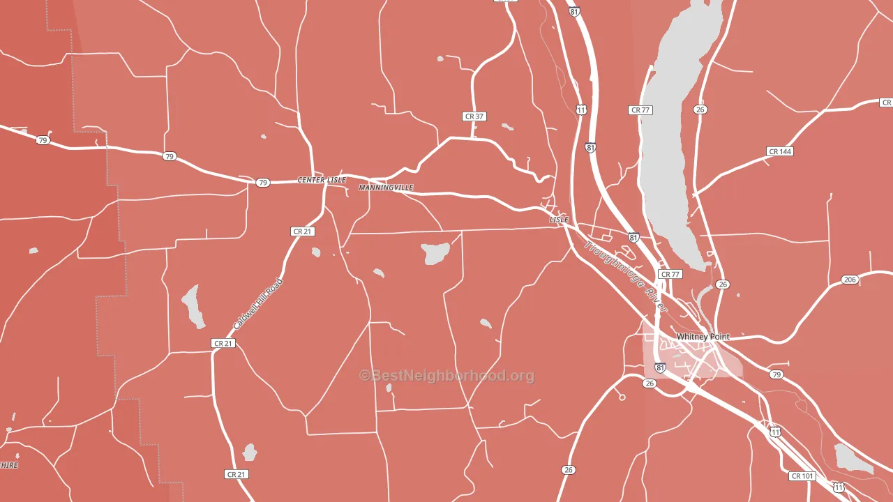 Lisle, NY block-group political-lean map