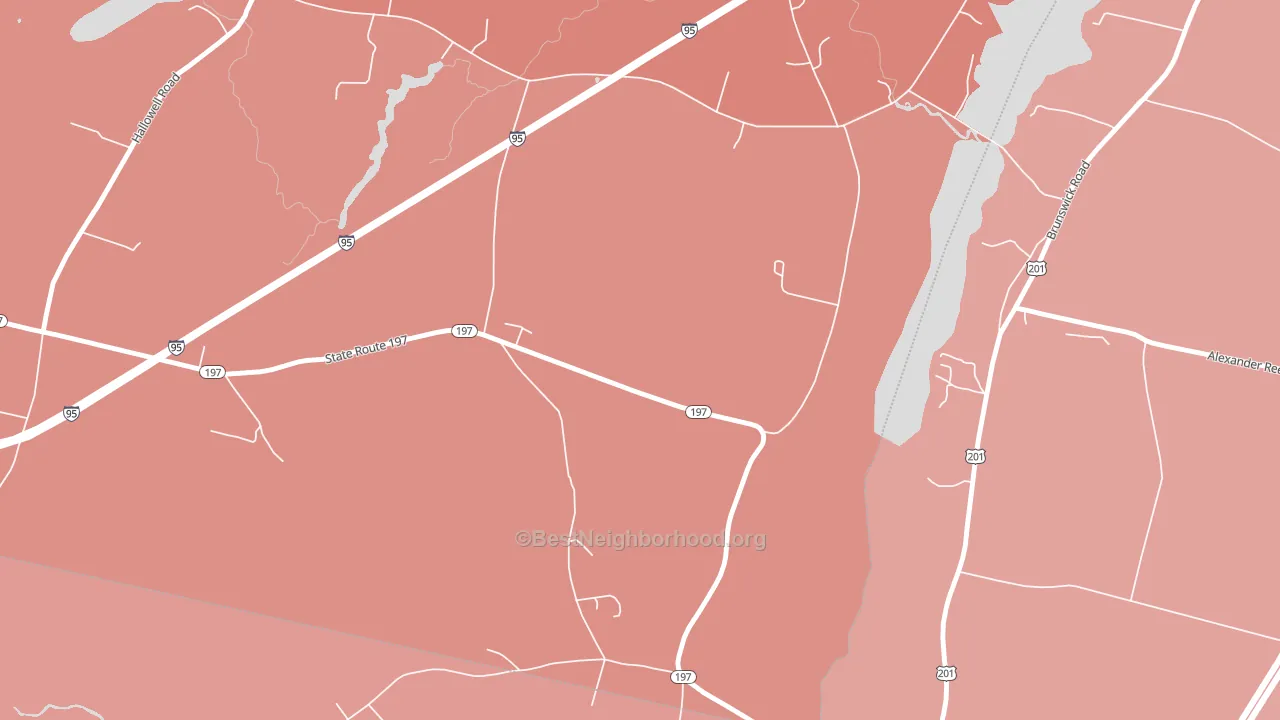 Litchfield Plains, ME block-group political-lean map
