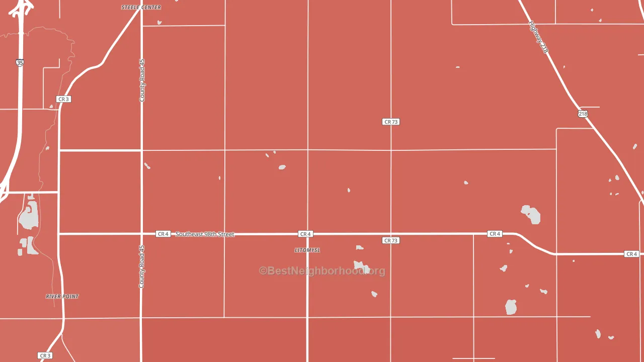 Litomysl, MN block-group political-lean map