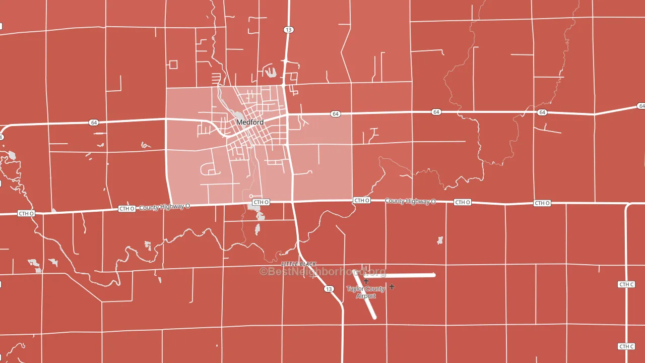 Little Black, WI block-group political-lean map