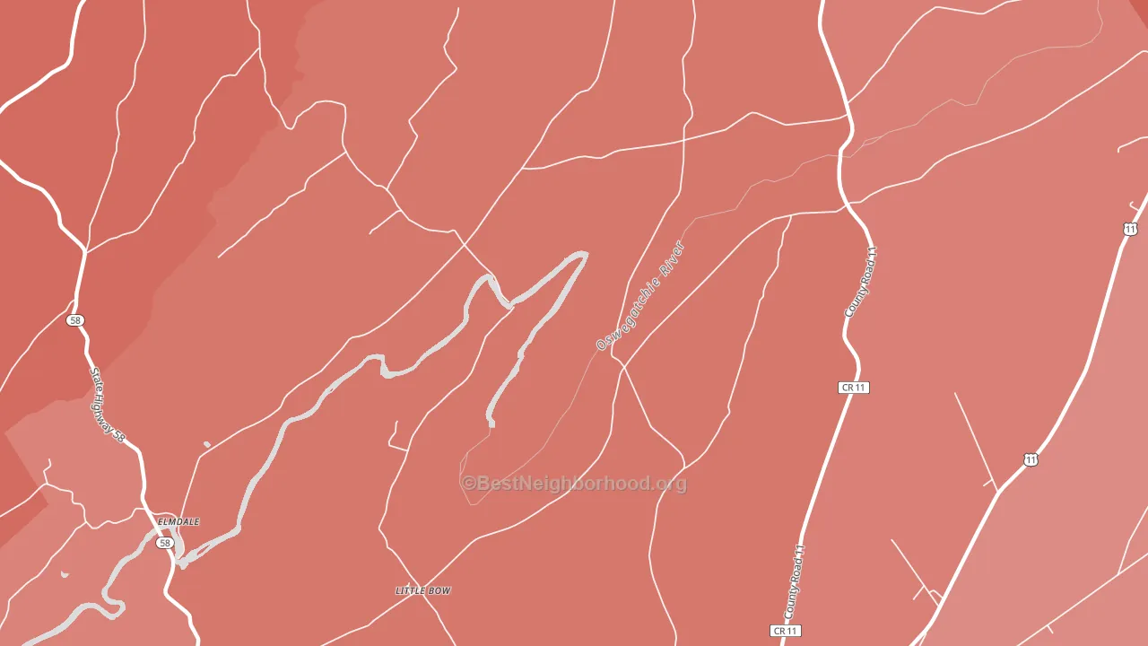 Little Bow, NY block-group political-lean map