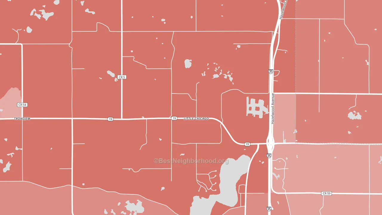 Little Chicago, MN block-group political-lean map
