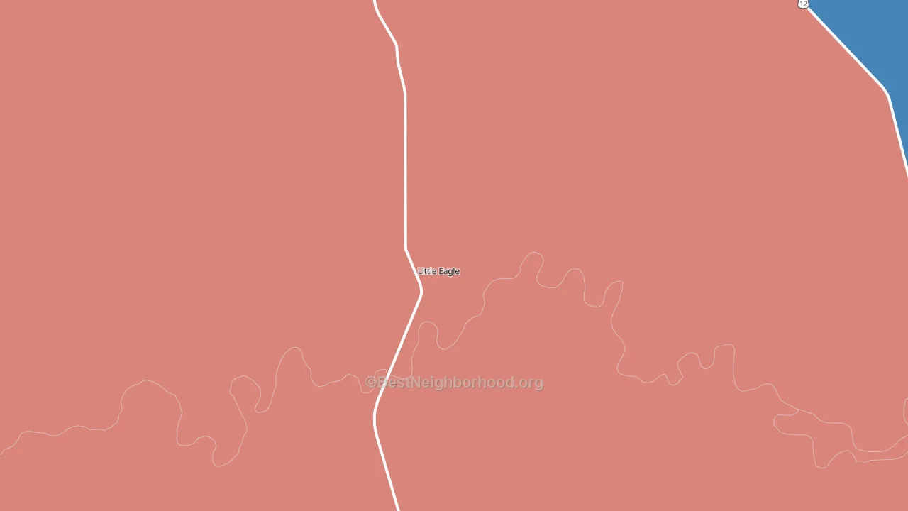 Little Eagle, SD block-group political-lean map