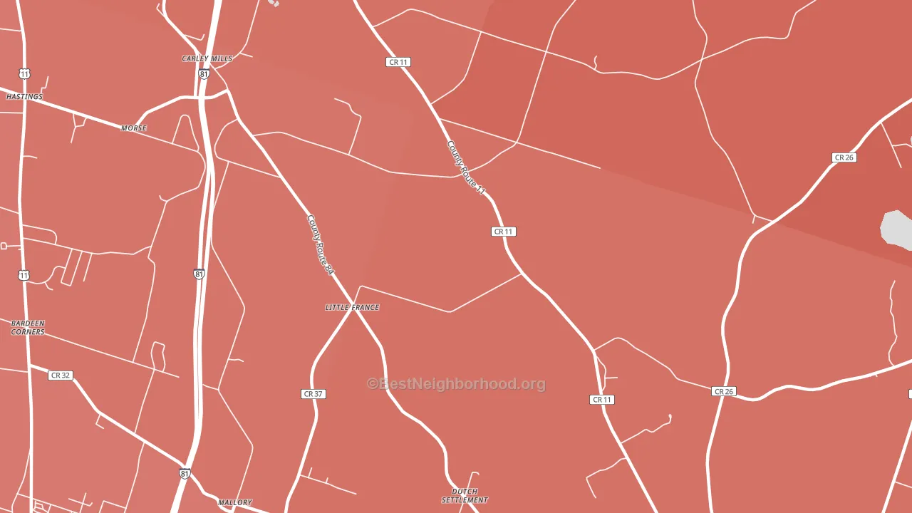 Little France, NY block-group political-lean map