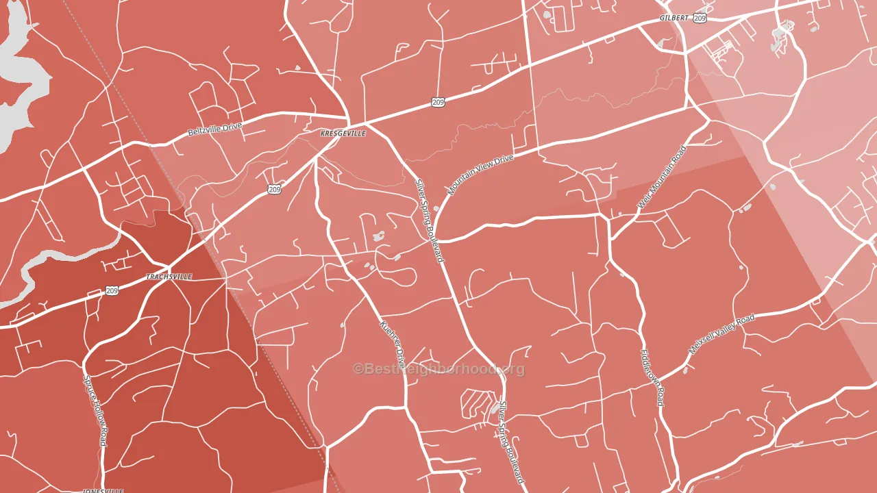 Little Gap, PA block-group political-lean map