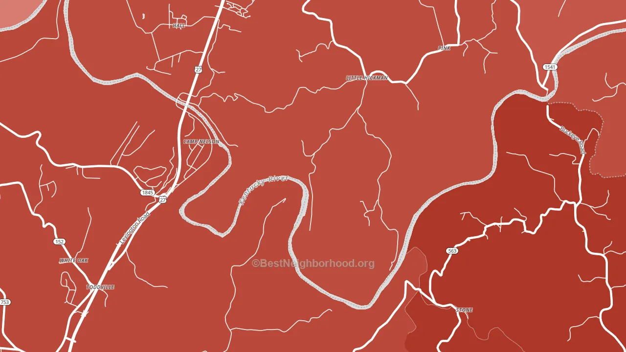 Little Hickman, KY block-group political-lean map