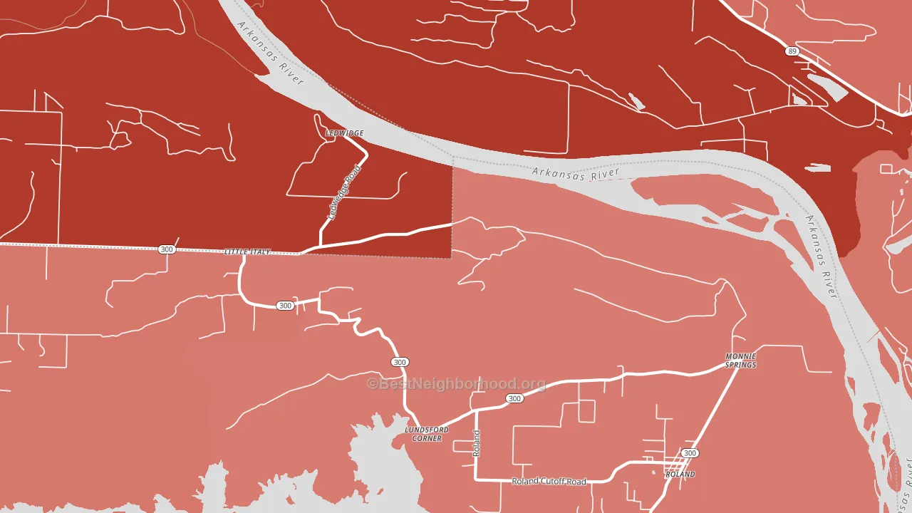 Little Italy, AR block-group political-lean map
