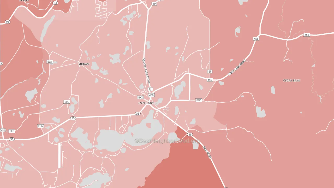 Little Lake, MI block-group political-lean map