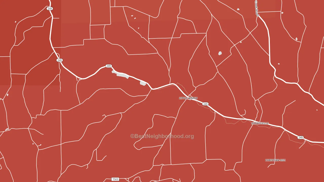 Little Marsh, PA block-group political-lean map
