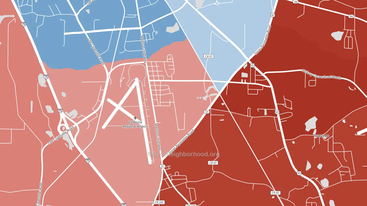 Little Miami, GA block-group political-lean map