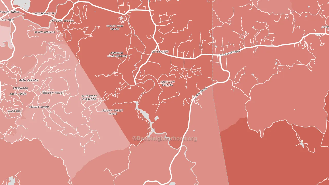 Little River, NC block-group political-lean map