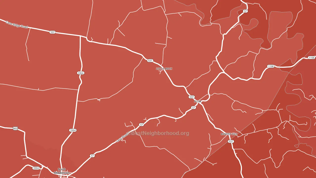 Little Rock, KY block-group political-lean map