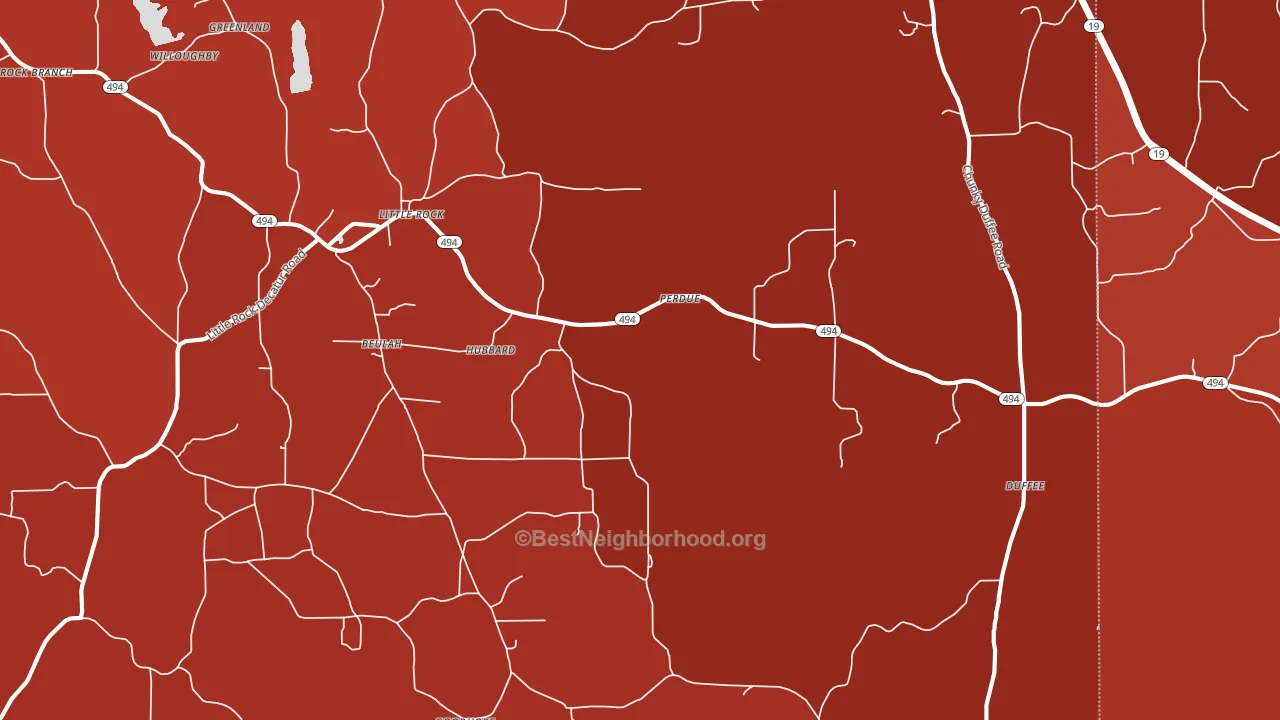 Little Rock, MS block-group political-lean map