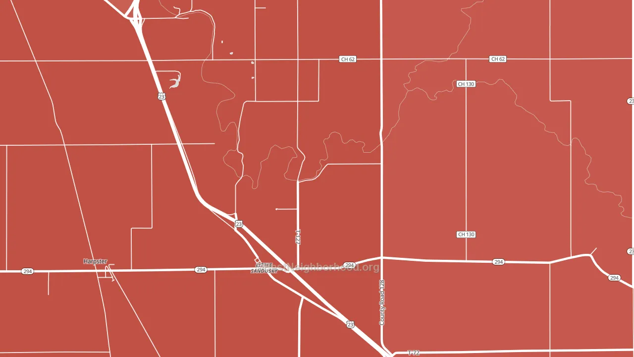 Little Sandusky, OH block-group political-lean map