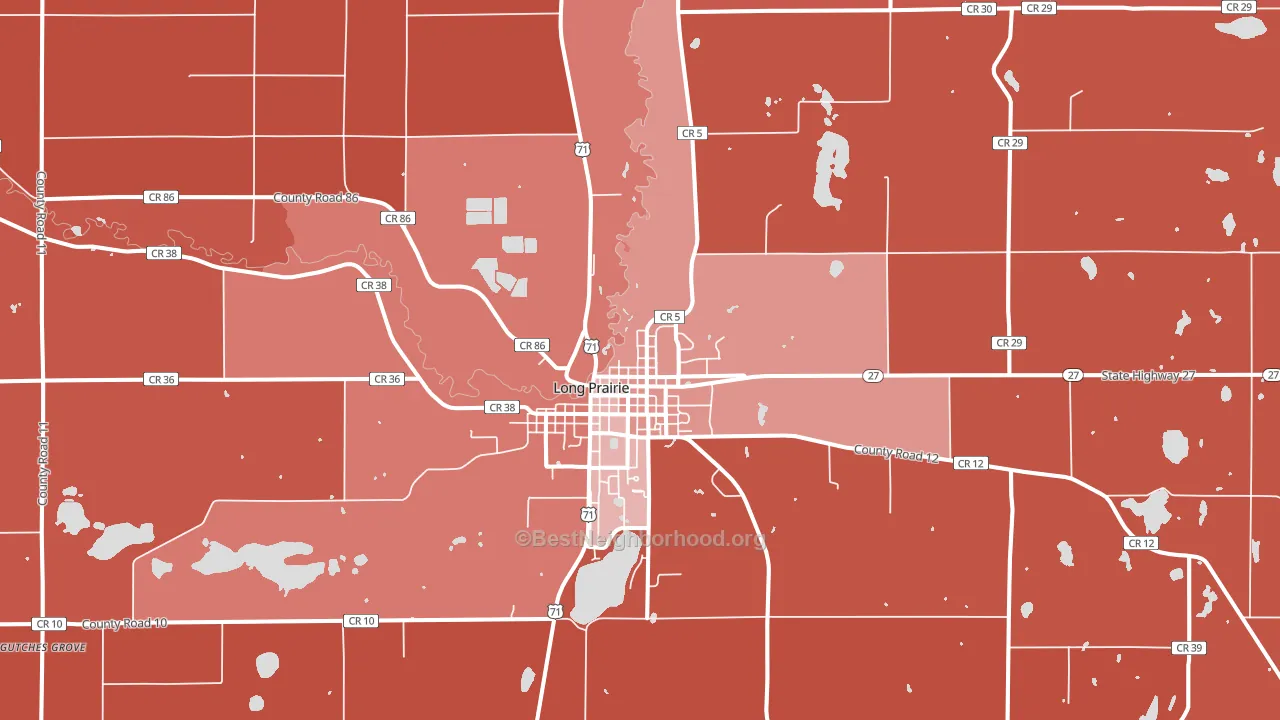 Little Sauk, MN block-group political-lean map
