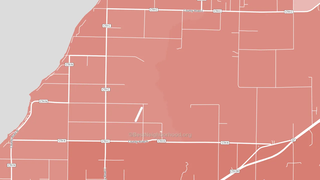 Little Sturgeon, WI block-group political-lean map