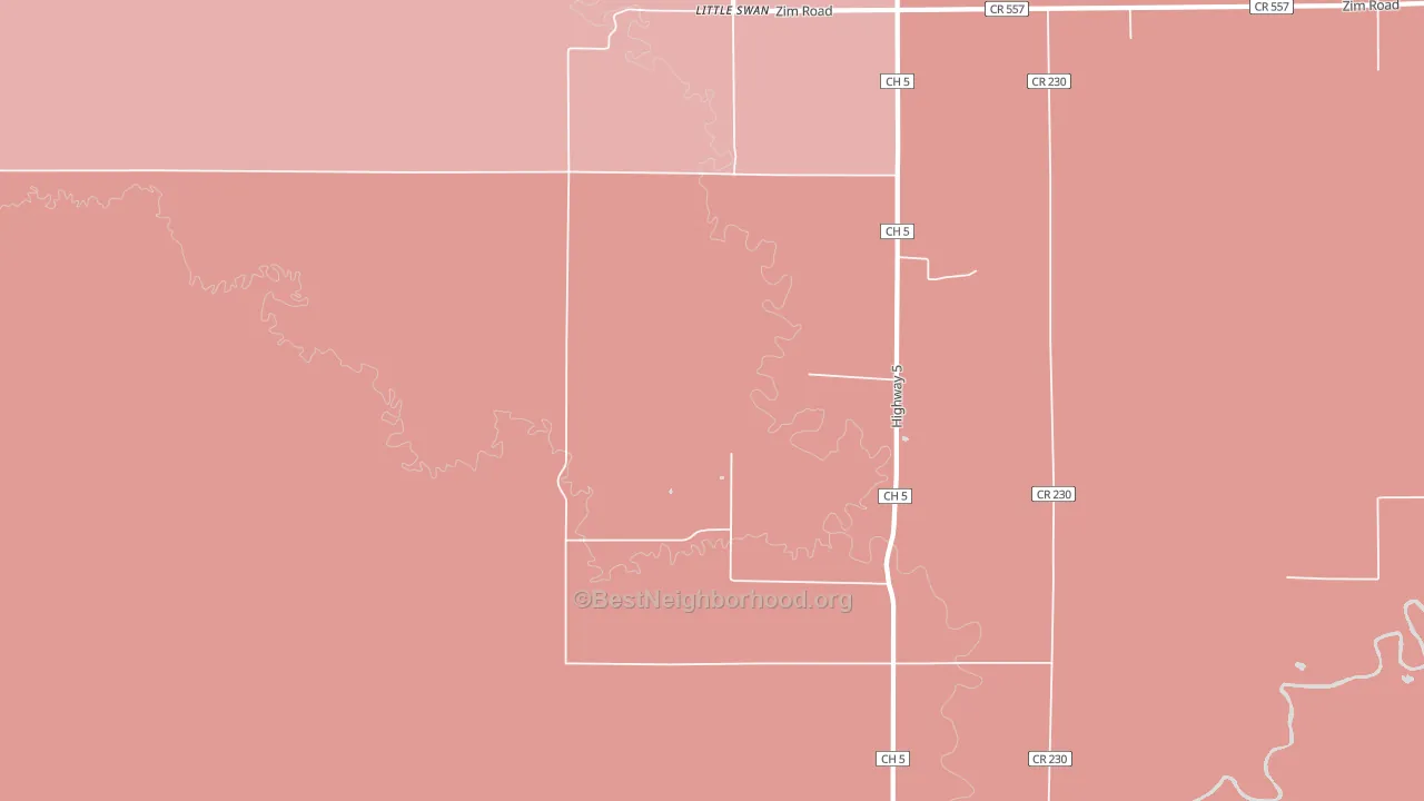Little Swan, MN block-group political-lean map