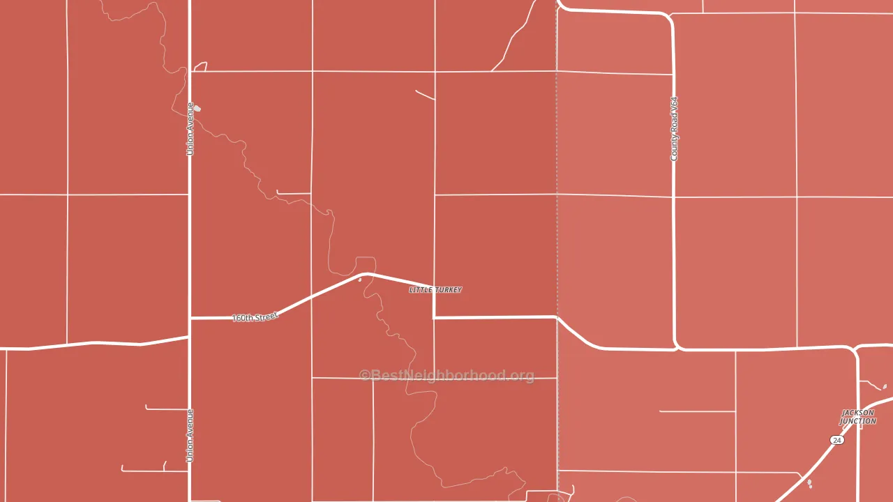 Little Turkey, IA block-group political-lean map