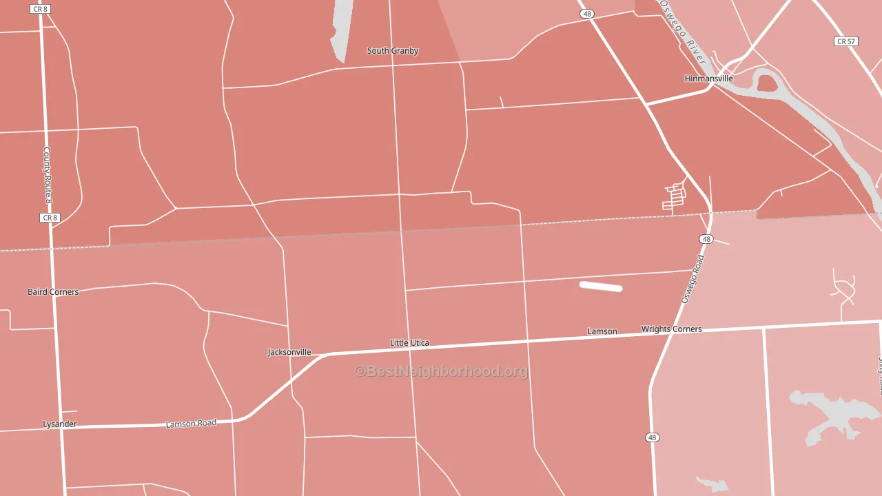 Little Utica, NY block-group political-lean map