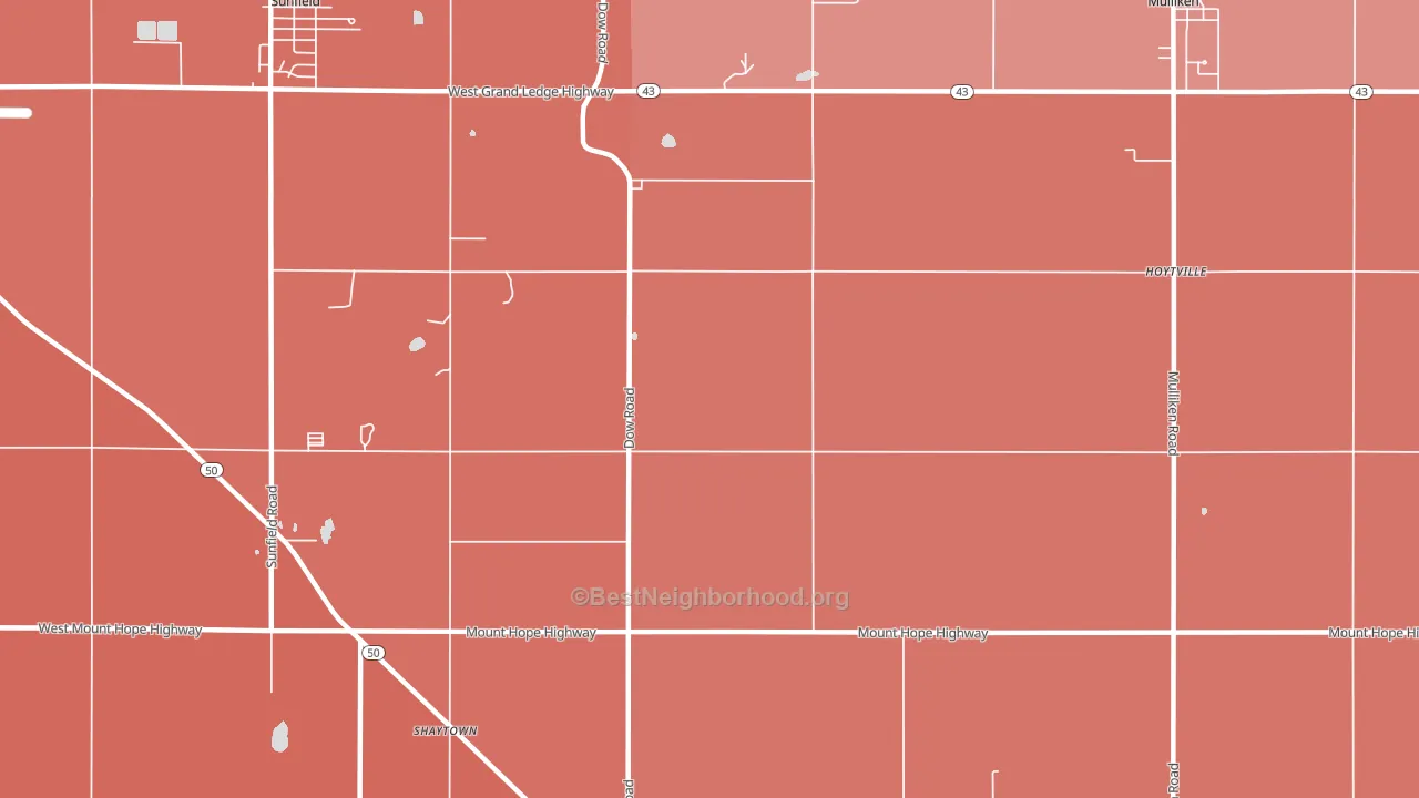 Little Venice, MI block-group political-lean map