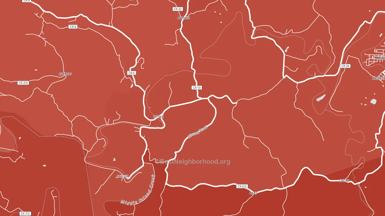 Little, WV block-group political-lean map