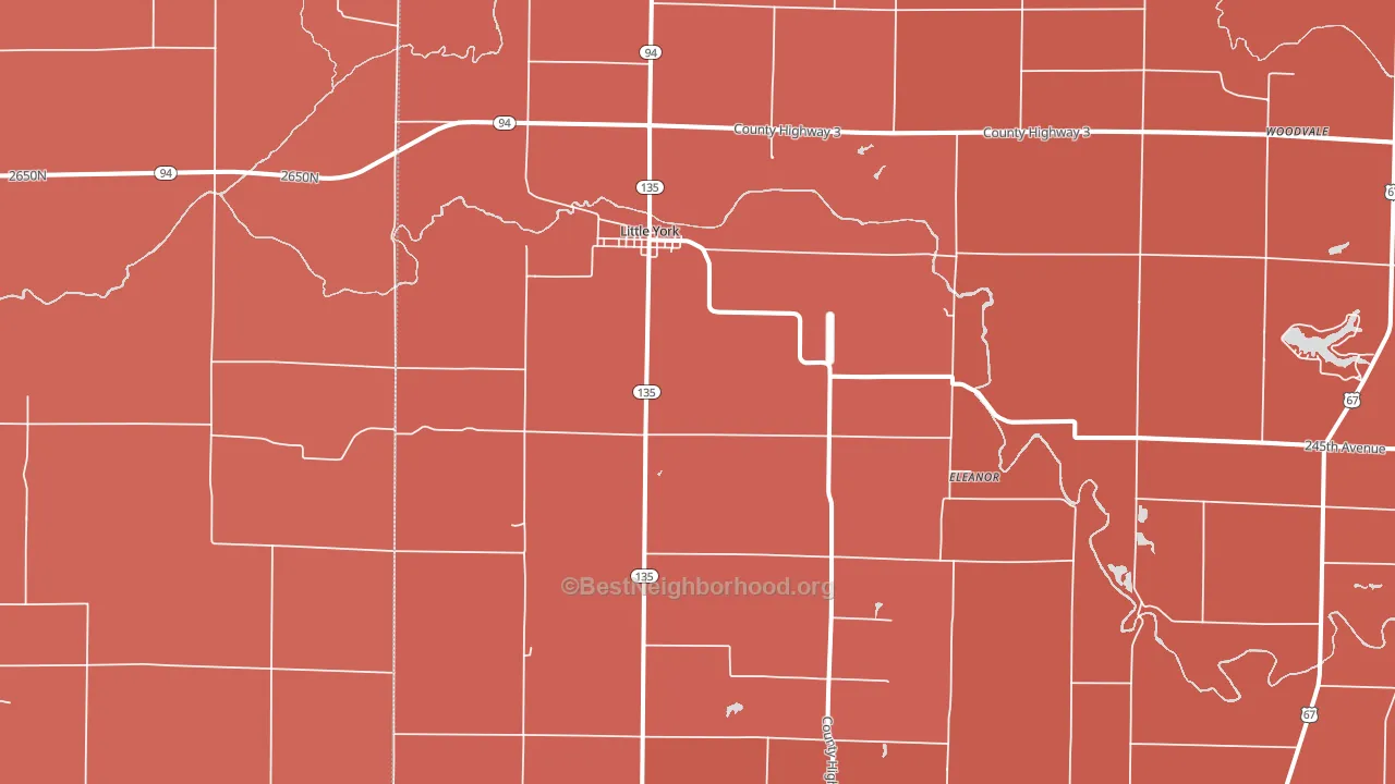 Little York, IL block-group political-lean map