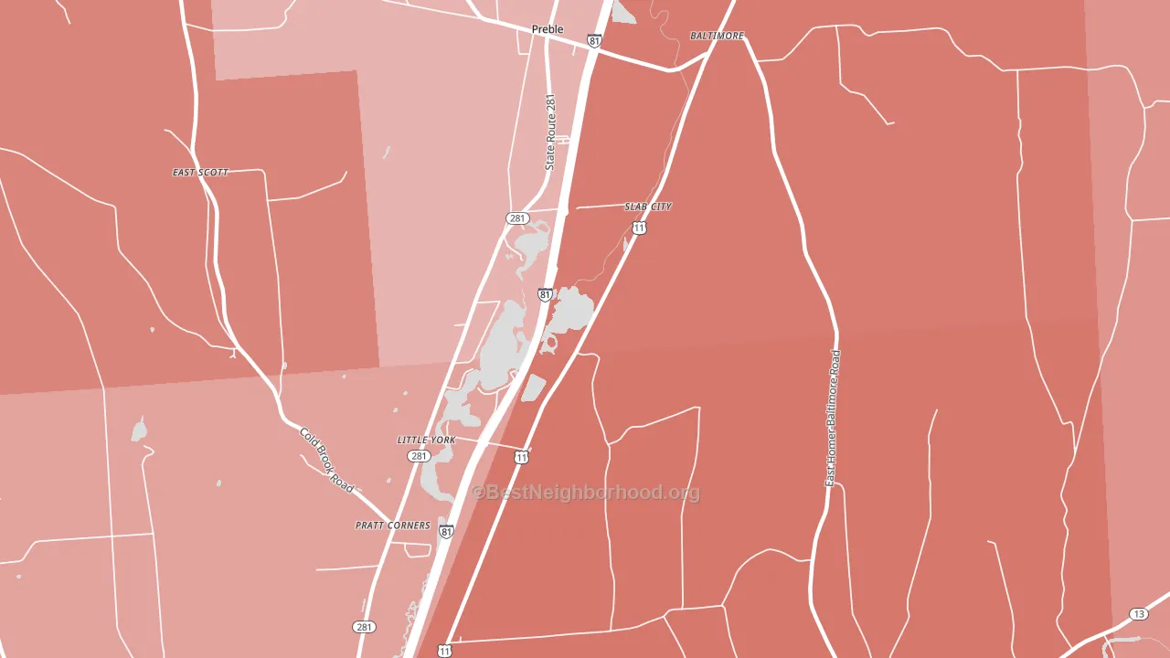 Little York, NY block-group political-lean map