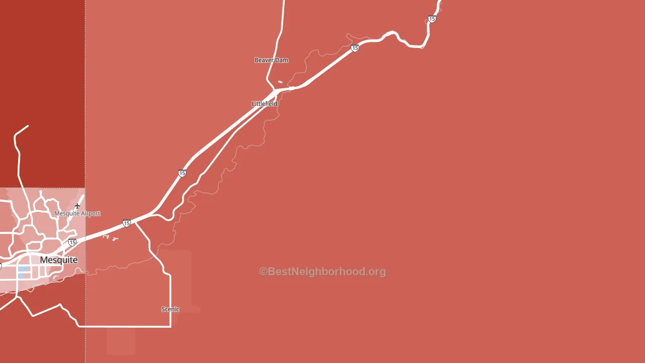 Littlefield, AZ block-group political-lean map