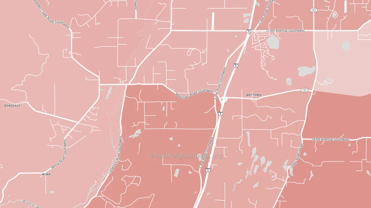 Littlerock, WA block-group political-lean map