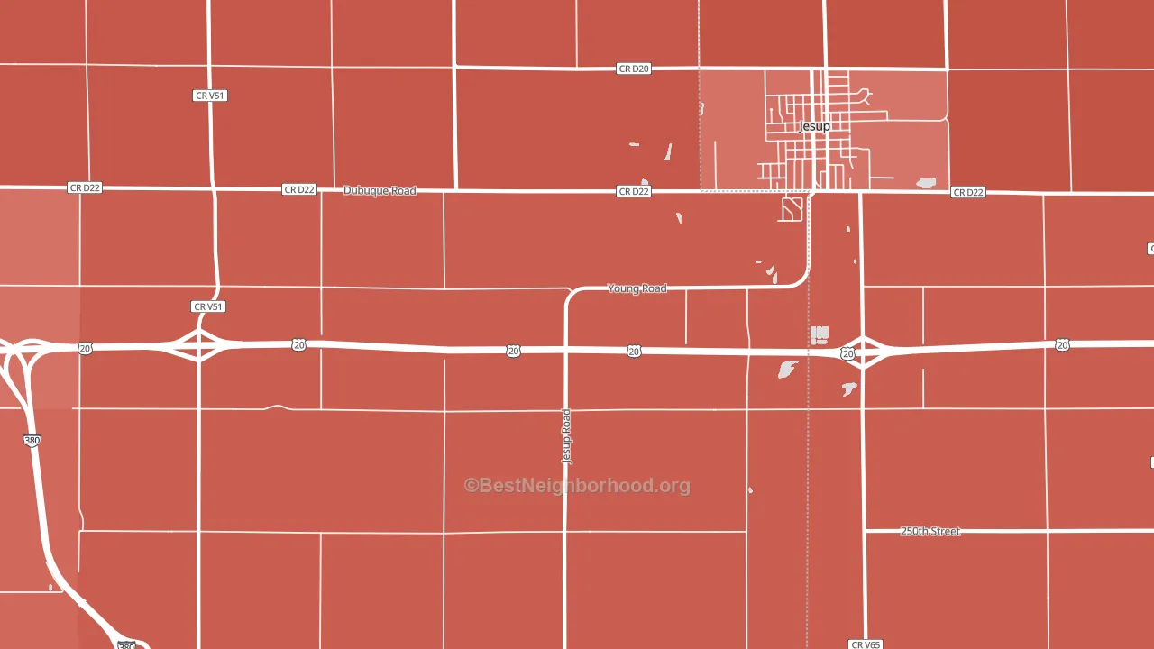 Littleton, IA block-group political-lean map