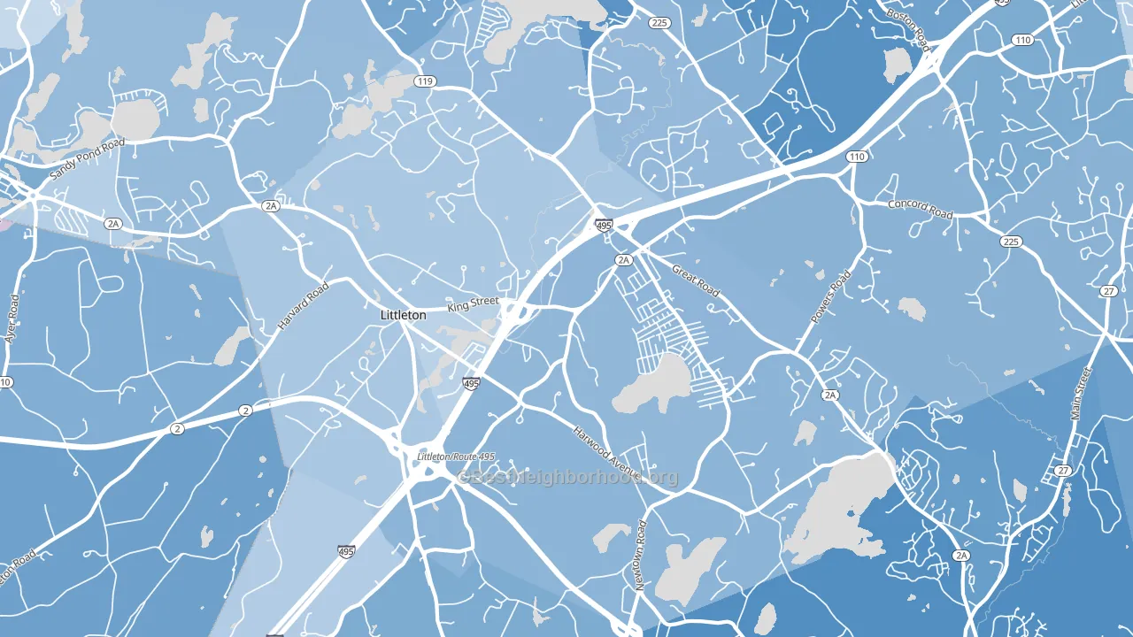 Littleton, MA block-group political-lean map