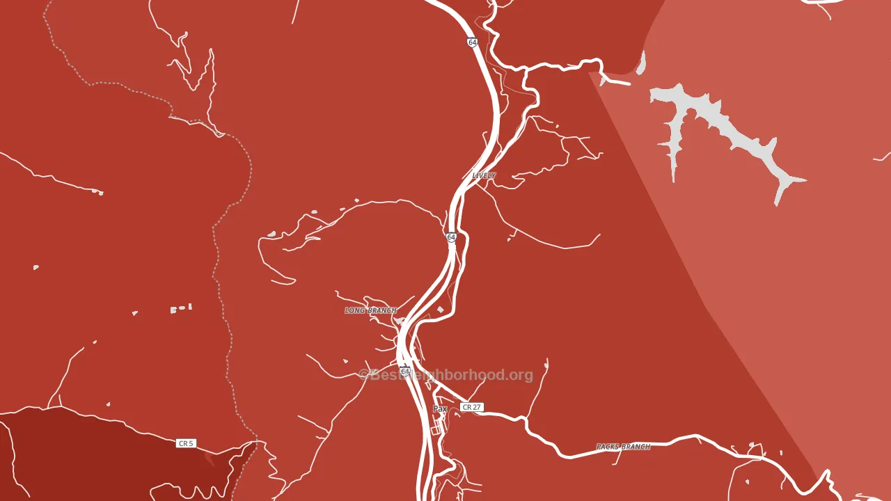 Lively, WV block-group political-lean map