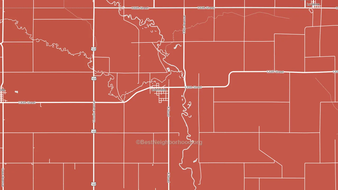 Livermore, IA block-group political-lean map