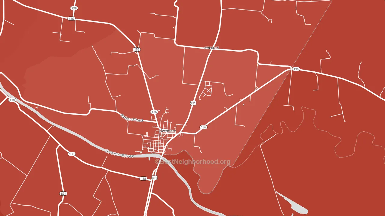 Livermore, KY block-group political-lean map