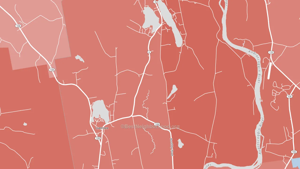 Livermore, ME block-group political-lean map