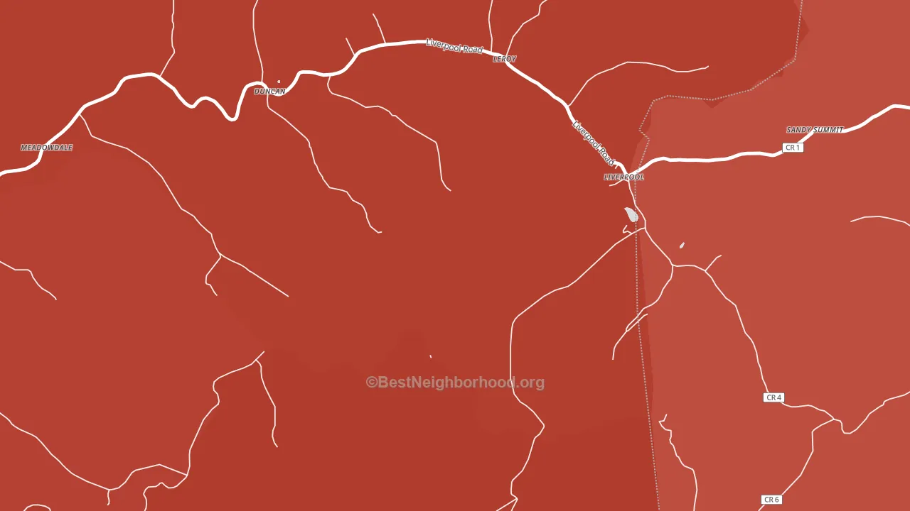 Liverpool, WV block-group political-lean map