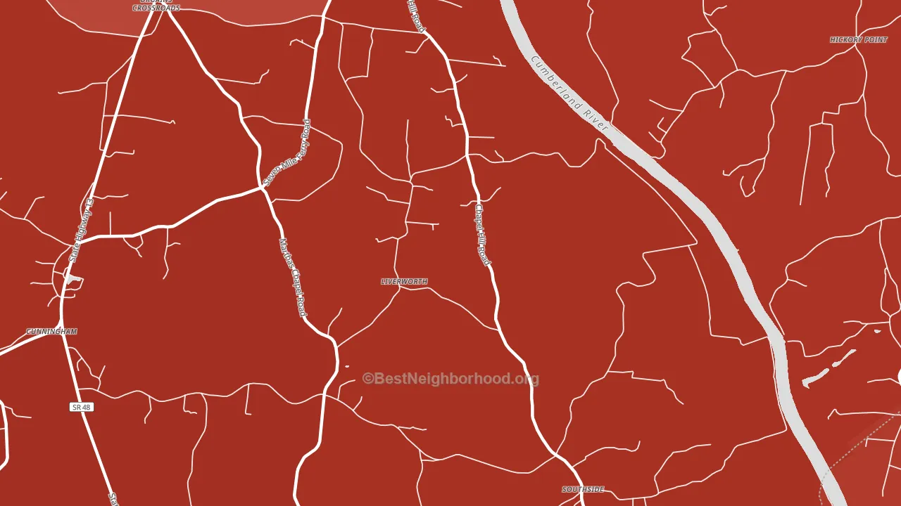 Liverwort, TN block-group political-lean map
