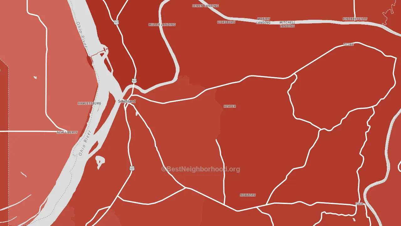 Livingston County, KY block-group political-lean map